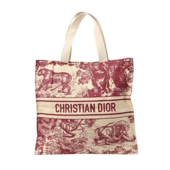 Christian Dior GWP VIP Red Straw Novelty Tote Dioriviera Bag NEW - Picture 1 of 7